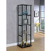 Serena - 4 Shelf Curio Cabinet - Black Furniture Max