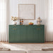 Large Fluted Buffet Sideboard, Wine Bar Storage Cabinet With 6 Doors & 2 Drawers Home Essentials