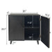 2 Door Accent Cabinet Storage Cabinet With Adjustable Shelf - Black Home Essentials
