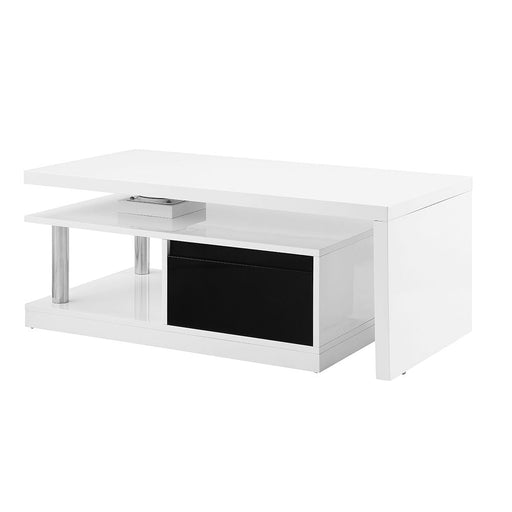 Buck II - Coffee Table With Swivel Top - White & Black High Gloss ACME