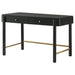 Anser - 2 Drawer Vanity Desk Makeup Table Rounded Design - Black Furniture Max