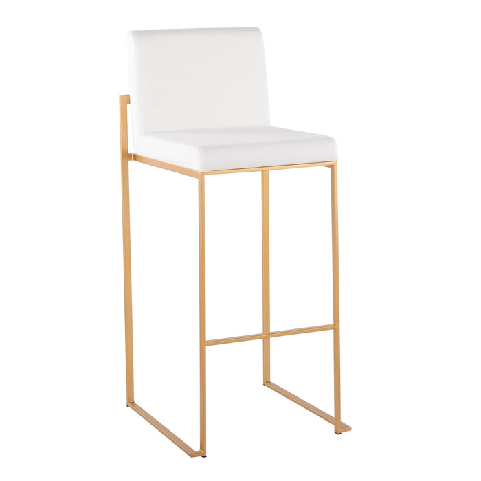 Fuji - Contemporary Design High Back Barstool Lumi Source