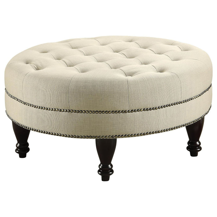 Oatmeal Cocktail Ottoman - Beige Furniture Max