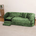3 Seater Sofa With Built In Pet Bed Nook, Curved Design And 2 Throw Pillows Home Essentials