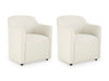 Radkin - Dining Upholstered Arm Chair (Set of 2) - Off White Signature Design by Ashley®