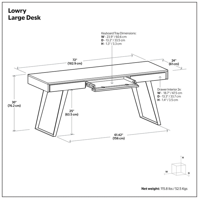 Lowry - Handcrafted Desk Simpli-Home