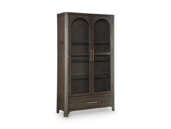 Radkin - Display Cabinet - Burnished Brown Signature Design by Ashley®
