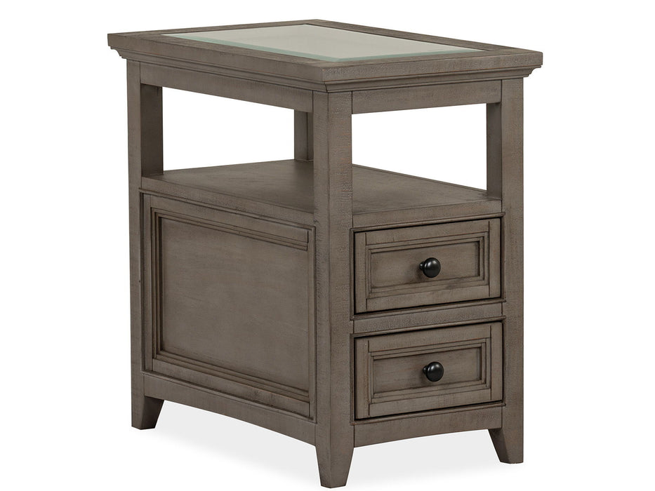 Paxton Place - Chairside End Table - Dovetail Gray Magnussen Furniture