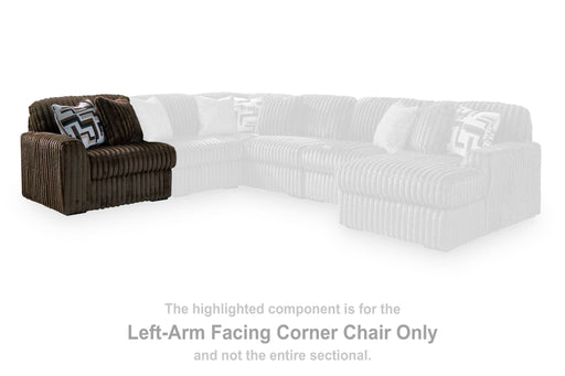 Midnight-Madness - LAF Corner Chair - Chocolate Signature Design by Ashley®