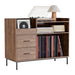 Eco-Friendly Vinyl Record Player Stand With Flip-Top Storage, Media Console With Dual Outlets And Dustproof Drawers Home Essentials