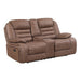 Lucius - Console Reclining Loveseat With Manual Recline - Brown Global Furniture USA