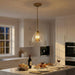 Ember - 3 Candle Lights Chain Pendant - Clear / Gold Ashcroft Furniture