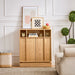 Fluted Sideboard Buffet Cabinet With 2 Doors And Adjustable Shelf, Storage Cabinet For Entryway Home Essentials