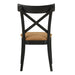 Hillary - Side Chair (Set of 2) - Brown Leather Aire, Walnut & Black ACME