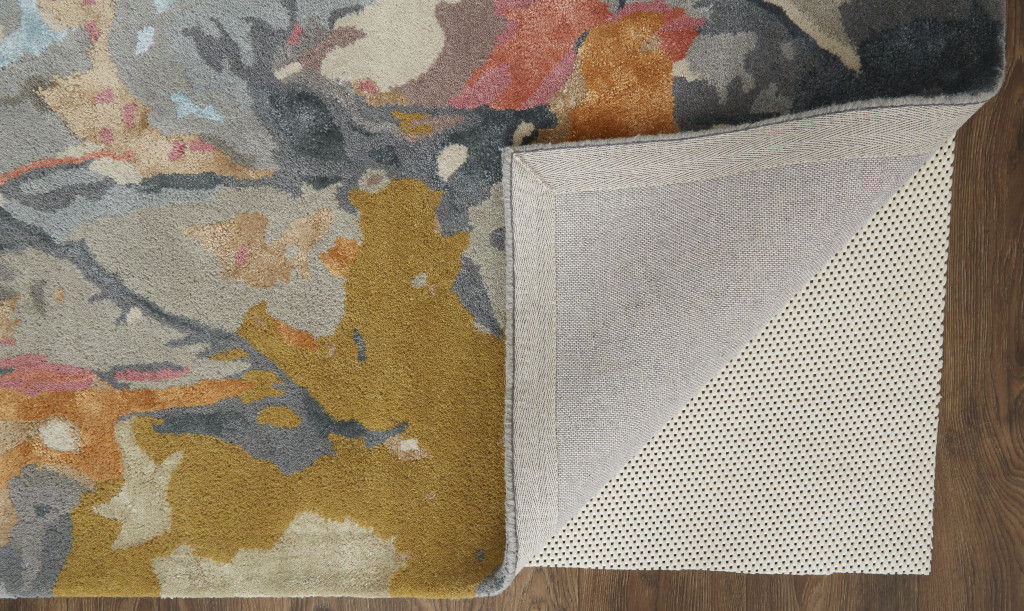 9' x 12' Floral Hand Tufted Area Rug - Ivory And Blue