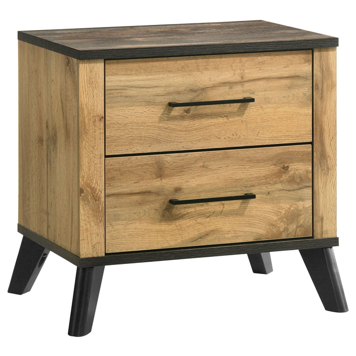 Georgina - 2 Drawer Nightstand - Natural Wood Furniture Max