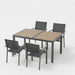 5 Piece Patio Dining Set With Table And Chairs For Outdoor Use - Gray Home Essentials