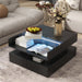 Lift Top Coffee Table With 2 Drawers, Hidden Space And LED Lights For Living Room Hearth and Haven