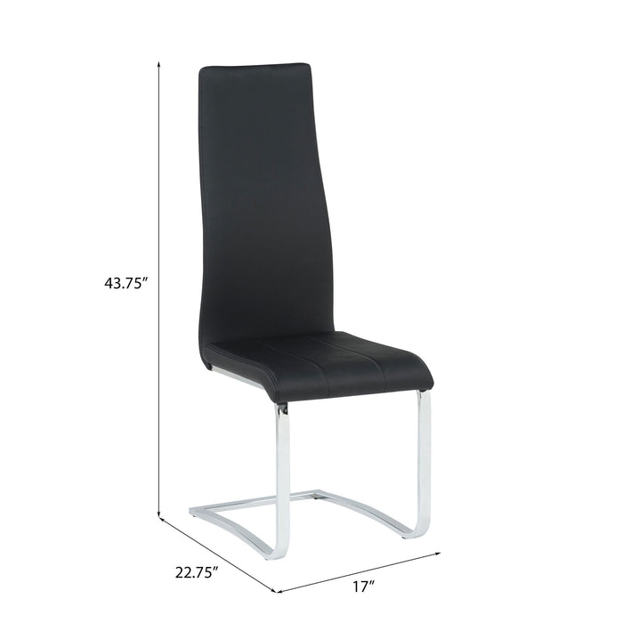 High Back Side Chairs Dining Chairs With Padded Upholstery (Set of 4) Furniture Max