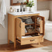 Elegant Fluted Bathroom Vanity With Sink, Soft Close Doors & Drawer Noble House