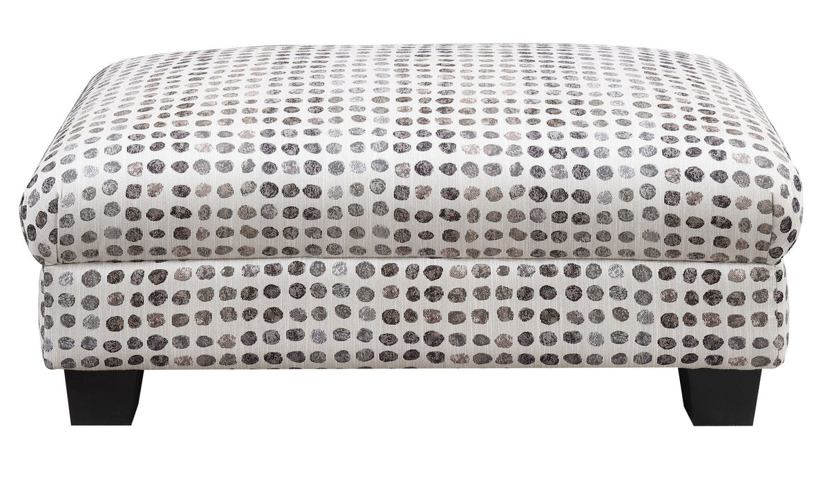 Andie - Ottoman - Ink Dot Emerald Home