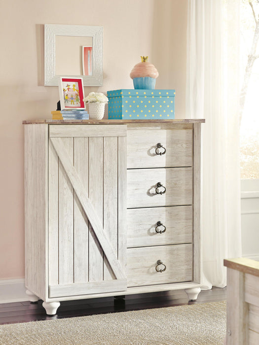 Willowton - Dressing Chest - Whitewash Signature Design by Ashley®