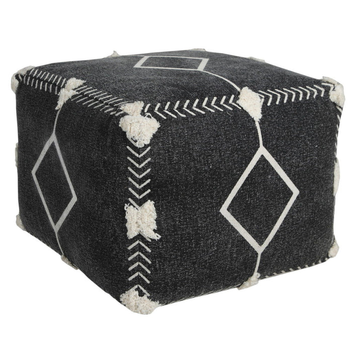 Ottoman Cotton 18" - Black