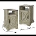 Farmhouse Nightstand, Charging Station & Storage Home Essentials