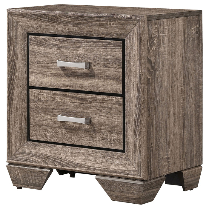 Tomasina - 2 Drawer Rectangular Nightstand - Taupe