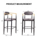 Upholstered Bar Stool With Ergonomic Design (Set of 2) Home Essentials
