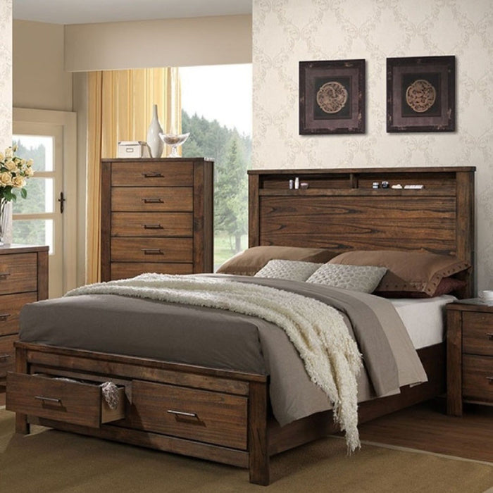 Eastern King Bed With Footboard Drawers Furniture - Oak Home Essentials
