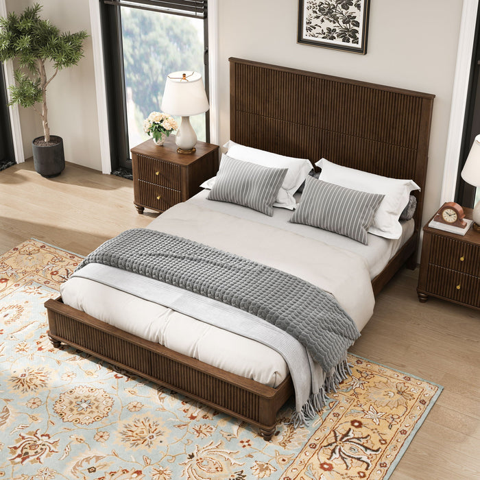 3 Piece Bedroom Set With Bed And 2 Nightstands Home Essentials