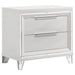 2 Drawer Nightstand With Accents - White Furniture Max