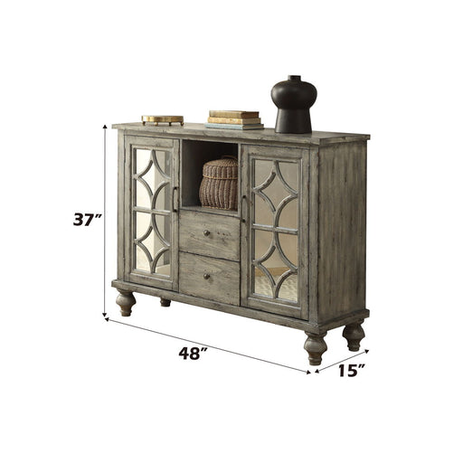 Velika - 48" Console Cabinet - Weathered Gray ACME