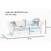 3 Seater Button Tufted Sofa With Rolled Arms, Living Room Couch With 2 Pillows - Black Home Essentials