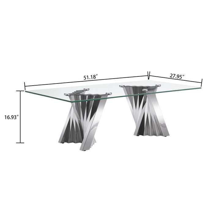 Table With Twisted Fan Shaped Legs Home Essentials
