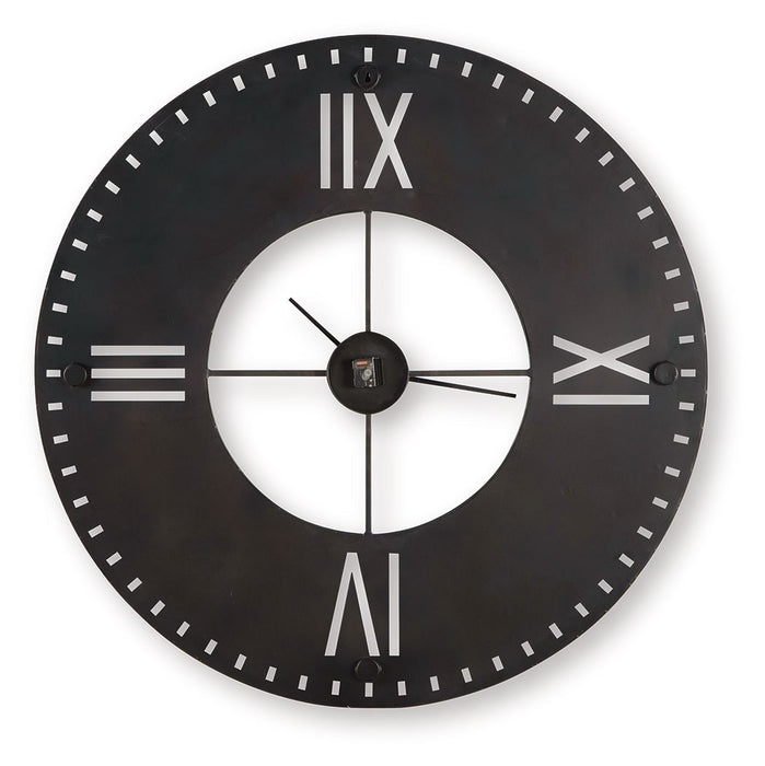 Lytle - Wall Clock - Antique Brown Signature Design by Ashley®