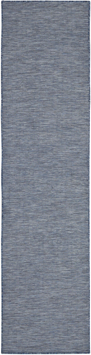 8' Power Loom Runner Rug - Navy Blue