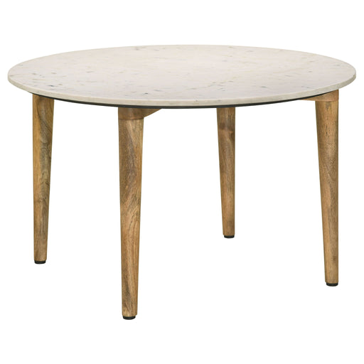 Leska - Round Coffee Table - White Furniture Max