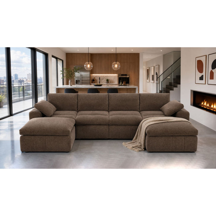 Sectional, Large Arms, Toss Pillows Included Home Essentials