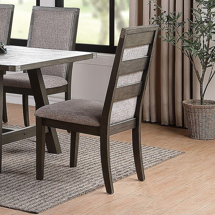 Upholstered Dining Chairs (Set of 2) - Gray - Fabric Home Essentials
