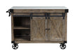 Alforvott - Kitchen Island - Marble Top & Weathered Gray ACME