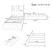 L-Shaped Bed Frame With Trundle, Built In Desk & LED Lighting Hearth and Haven