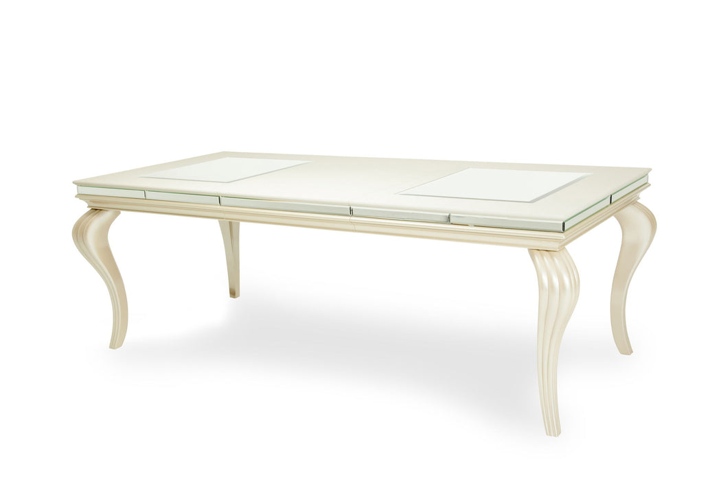 Hollywood Loft - Dining Table With Glass Inserts - Frost