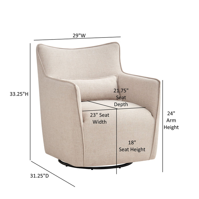 Ayla - Swivel Accent Chair With Matching Lumbar Pillow Ridgecrest Home