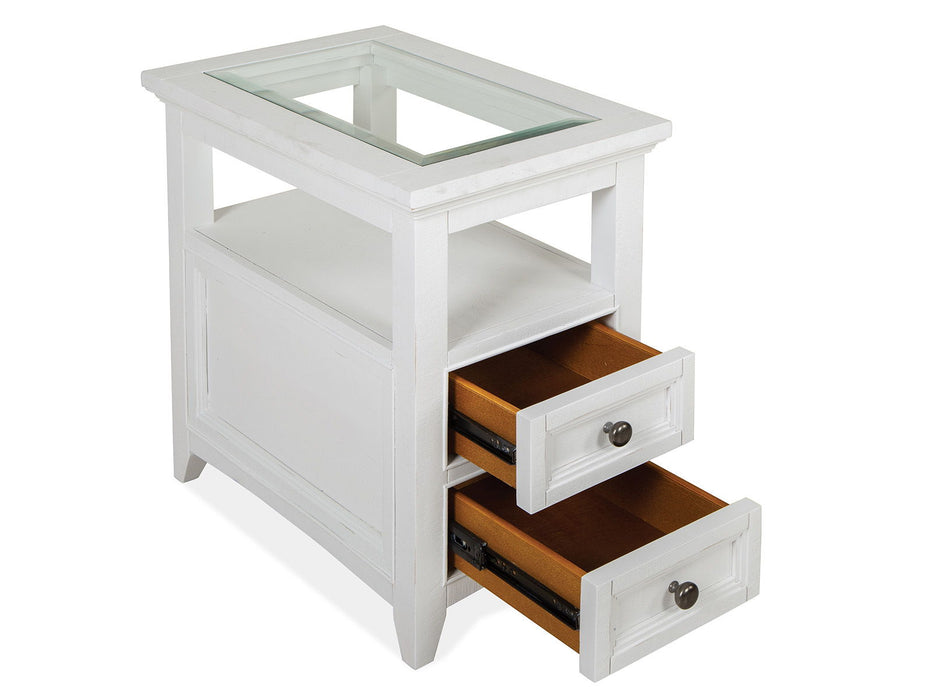 Heron Cove - Chairside End Table - Chalk White Magnussen Furniture