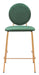 Odessa - Counter Stool (Set of 2) - Green / Gold Zuo Modern