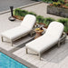 Outdoor Chaise Lounge With 5 Position Adjustable Backrest (Set of 2) Hearth and Haven
