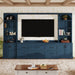Arched Entertainment Center Wall Unit With 6 Drawers, Large TV Stand With Bookshelves Hearth and Haven
