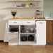 Kitchen Sideboard With Sliding Door Cabinet, 3 Tier Spice Rack Hearth and Haven